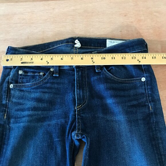 Rag & Bone Skinny Jeans Women 27 Blue Low Rise Woodford Stretch Preppy 16781 - Picture 9 of 12